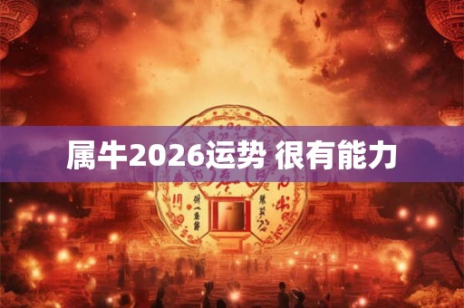属牛2026运势 很有能力