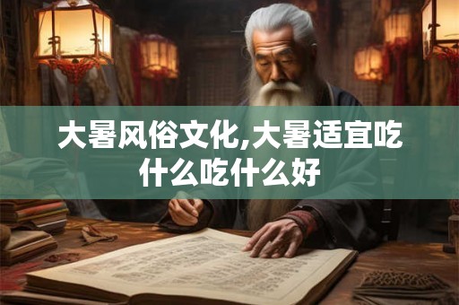 大暑风俗文化,大暑适宜吃什么吃什么好