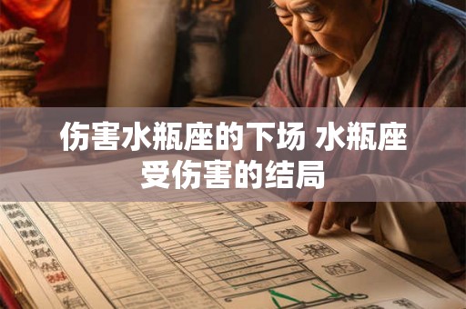 伤害水瓶座的下场 水瓶座受伤害的结局