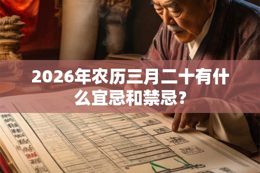 2026年农历三月二十有什么宜忌和禁忌？