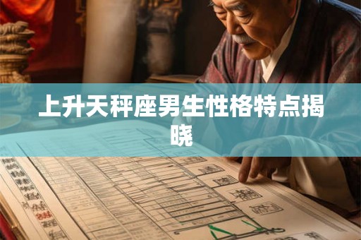 上升天秤座男生性格特点揭晓