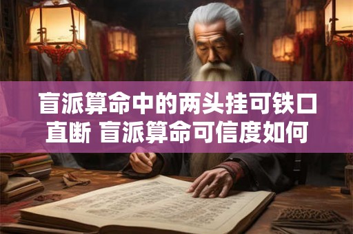 盲派算命中的两头挂可铁口直断 盲派算命可信度如何