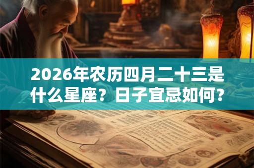 2026年农历四月二十三是什么星座?日子宜忌如何? 2026年农历四月二十三是什么星座?日子宜忌如何?