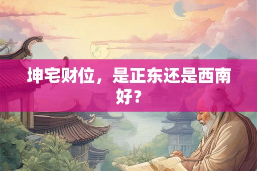 坤宅财位，是正东还是西南好？