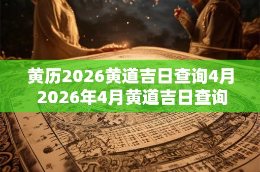 黄历2026黄道吉日查询4月 2026年4月黄道吉日查询