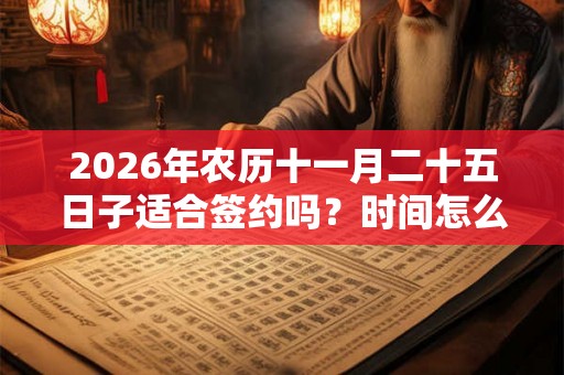 2026年农历十一月二十五日子适合签约吗？时间怎么选？