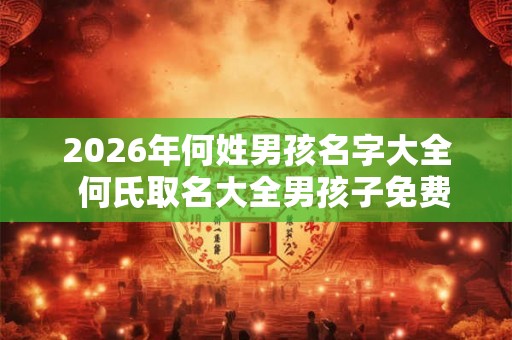 2026年何姓男孩名字大全 何氏取名大全男孩子免费 2026年何姓男孩名字大全 何氏取名大全男孩子免费