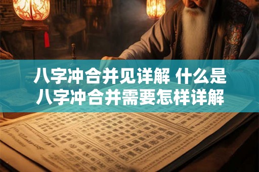 八字冲合并见详解 什么是八字冲合并需要怎样详解