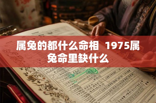 属兔的都什么命相  1975属兔命里缺什么