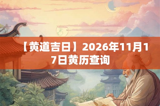 【黄道吉日】2026年11月17日黄历查询