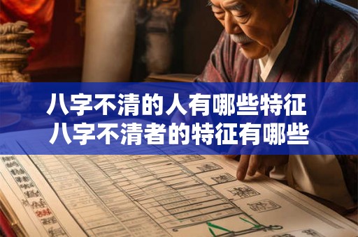 八字不清的人有哪些特征 八字不清者的特征有哪些