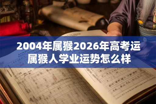 2004年属猴2026年高考运 属猴人学业运势怎么样