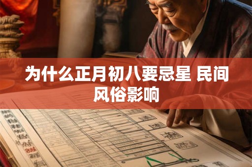 为什么正月初八要忌星 民间风俗影响 为什么正月初八要忌星 民间风俗影响