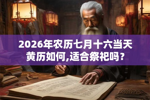 2026年农历七月十六当天黄历如何,适合祭祀吗? 2026年农历七月十六当天黄历如何,适合祭祀吗?