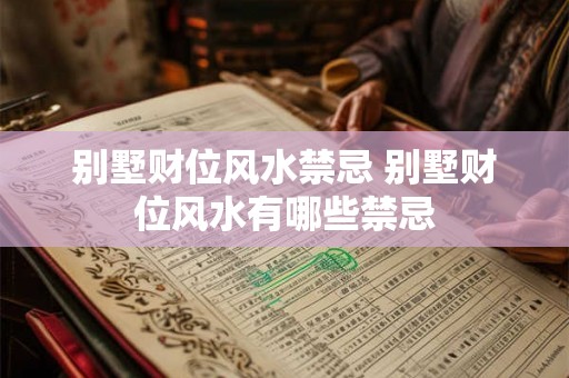 别墅财位风水禁忌 别墅财位风水有哪些禁忌