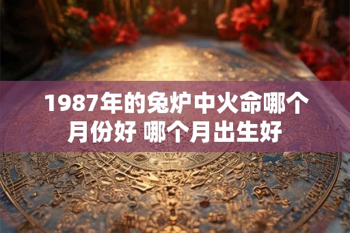 1987年的兔炉中火命哪个月份好 哪个月出生好
