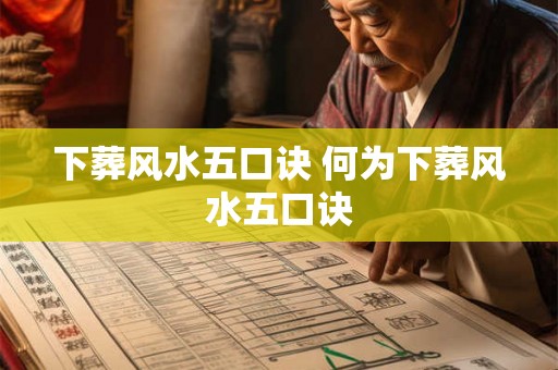 下葬风水五口诀 何为下葬风水五口诀