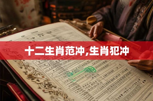 十二生肖范冲,生肖犯冲
