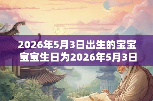 2026年5月3日出生的宝宝 宝宝生日为2026年5月3日 2026年5月3日出生的宝宝 宝宝生日为2026年5月3日