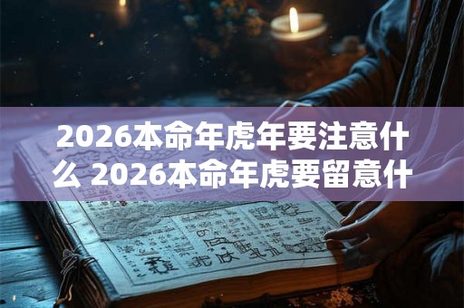 2026本命年虎年要注意什么 2026本命年虎要留意什么 2026本命年虎年要注意什么 2026本命年虎要留意什么