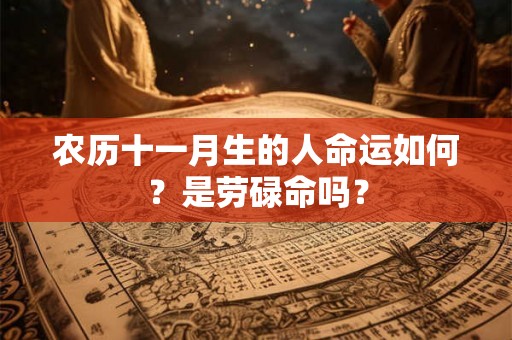 农历十一月生的人命运如何？是劳碌命吗？