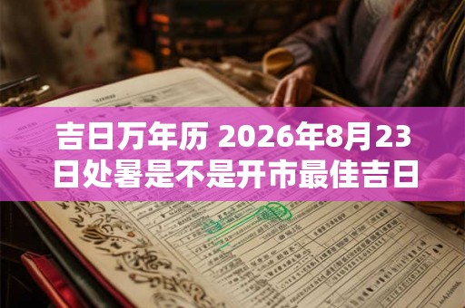 吉日万年历 2026年8月23日处暑是不是开市最佳吉日