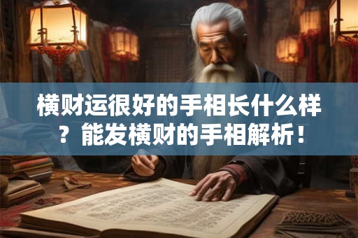 横财运很好的手相长什么样？能发横财的手相解析！