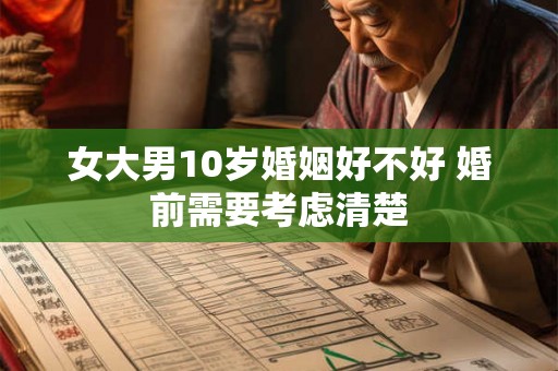 女大男10岁婚姻好不好 婚前需要考虑清楚