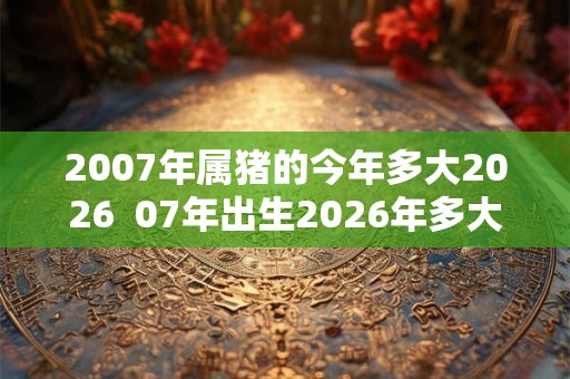 2007年属猪的今年多大2026  07年出生2026年多大年龄