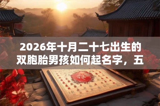 2026年十月二十七出生的双胞胎男孩如何起名字，五行属什么？