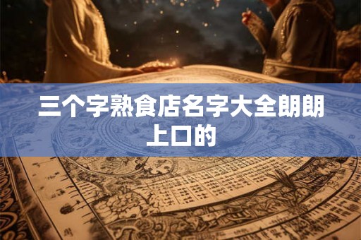 三个字熟食店名字大全朗朗上口的