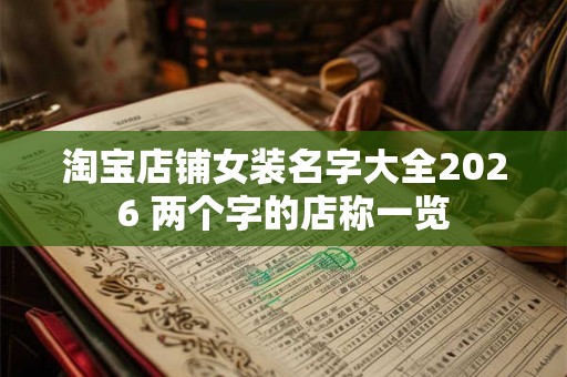 淘宝店铺女装名字大全2026 两个字的店称一览