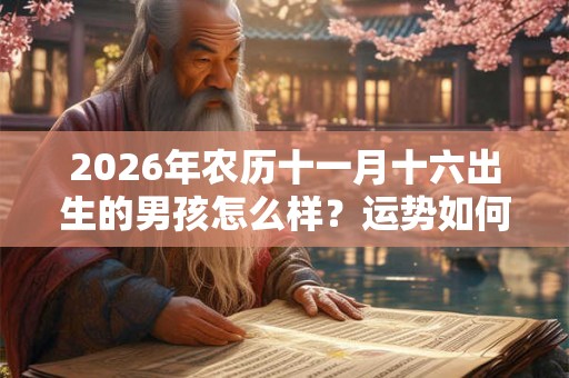 2026年农历十一月十六出生的男孩怎么样？运势如何？