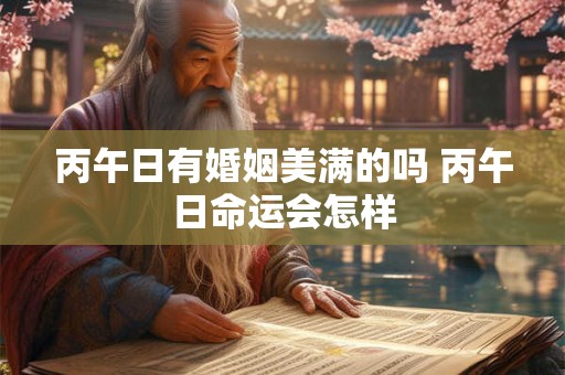 丙午日有婚姻美满的吗 丙午日命运会怎样 丙午日有婚姻美满的吗 丙午日命运会怎样