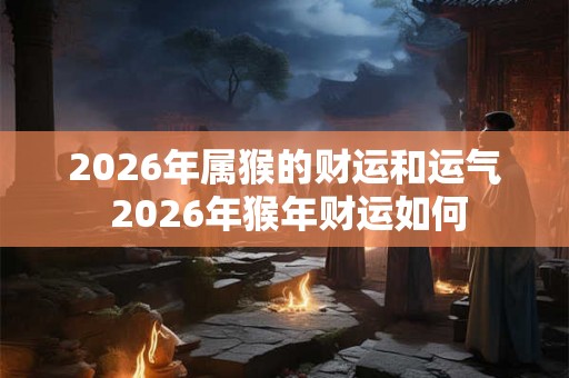 2026年属猴的财运和运气 2026年猴年财运如何