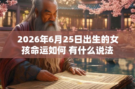 2026年6月25日出生的女孩命运如何 有什么说法