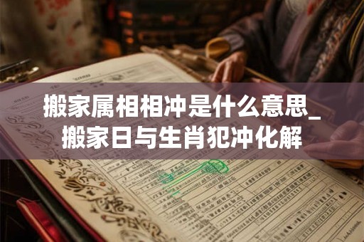 搬家属相相冲是什么意思_搬家日与生肖犯冲化解