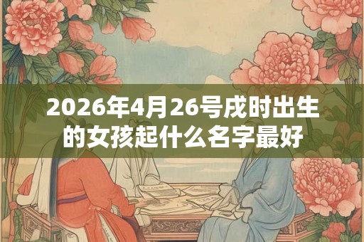 2026年4月26号戌时出生的女孩起什么名字最好