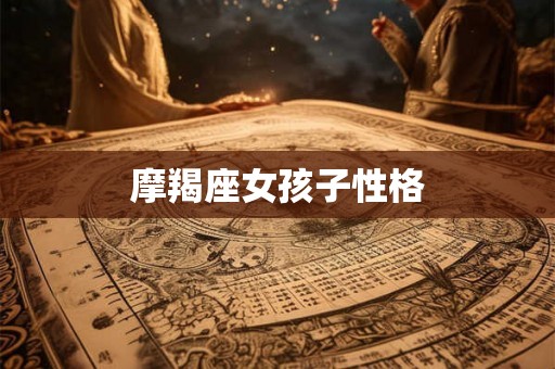 摩羯座女孩子性格