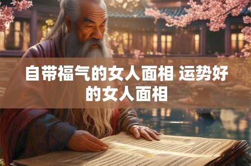 自带福气的女人面相 运势好的女人面相