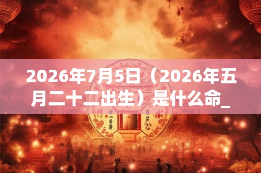 2026年7月5日（2026年五月二十二出生）是什么命_命运如何