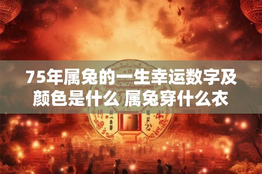 75年属兔的一生幸运数字及颜色是什么 属兔穿什么衣服好