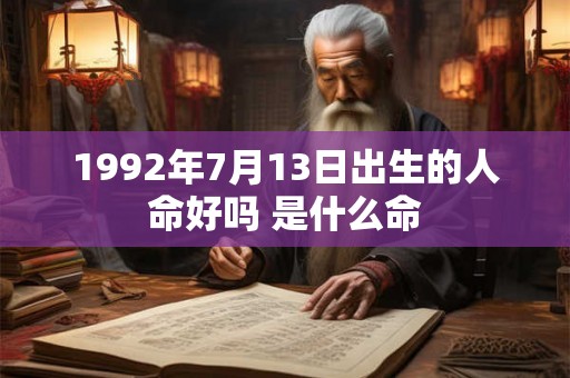 1992年7月13日出生的人命好吗 是什么命 1992年7月13日出生的人命好吗 是什么命