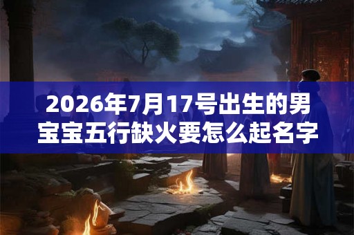 2026年7月17号出生的男宝宝五行缺火要怎么起名字