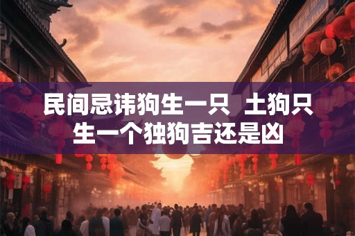 民间忌讳狗生一只  土狗只生一个独狗吉还是凶
