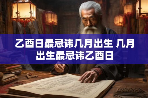 乙酉日最忌讳几月出生 几月出生最忌讳乙酉日