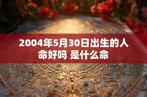 2004年5月30日出生的人命好吗 是什么命