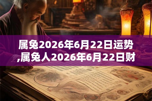 属兔2026年6月22日运势,属兔人2026年6月22日财运,生肖兔2026年6月22日运势 属兔2026年6月22日运势,属兔人2026年6月22日财运,生肖兔2026年6月22日运势