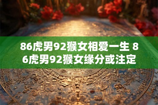 86虎男92猴女相爱一生 86虎男92猴女缘分或注定