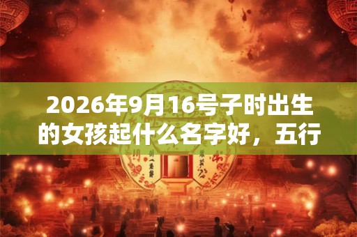 2026年9月16号子时出生的女孩起什么名字好，五行属什么